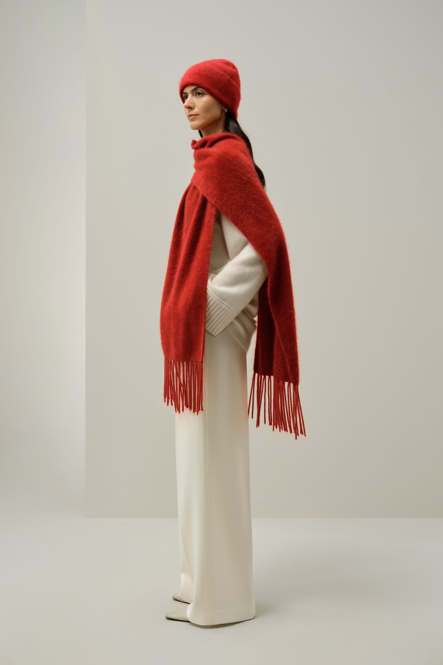 Wełniany szal z kaszmiru