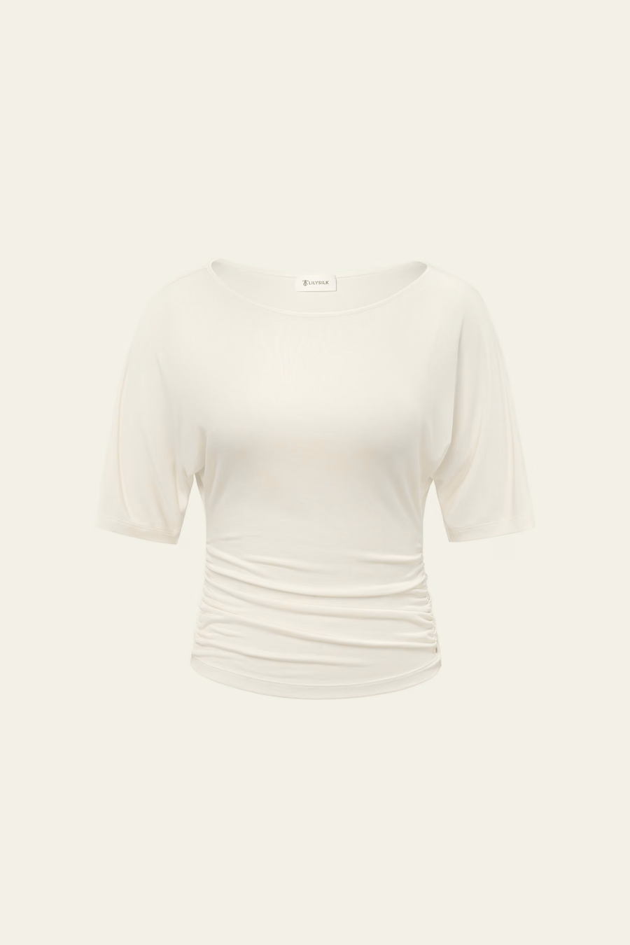 Silk Breeze Jersey Pleated Swing Tee