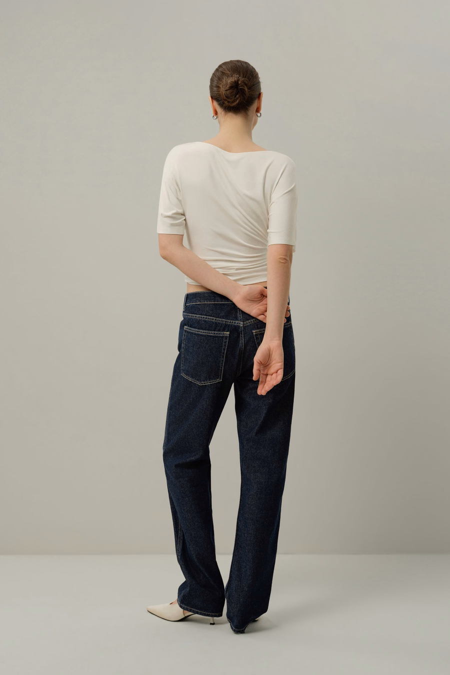 Silk Breeze Jersey Pleated Swing Tee