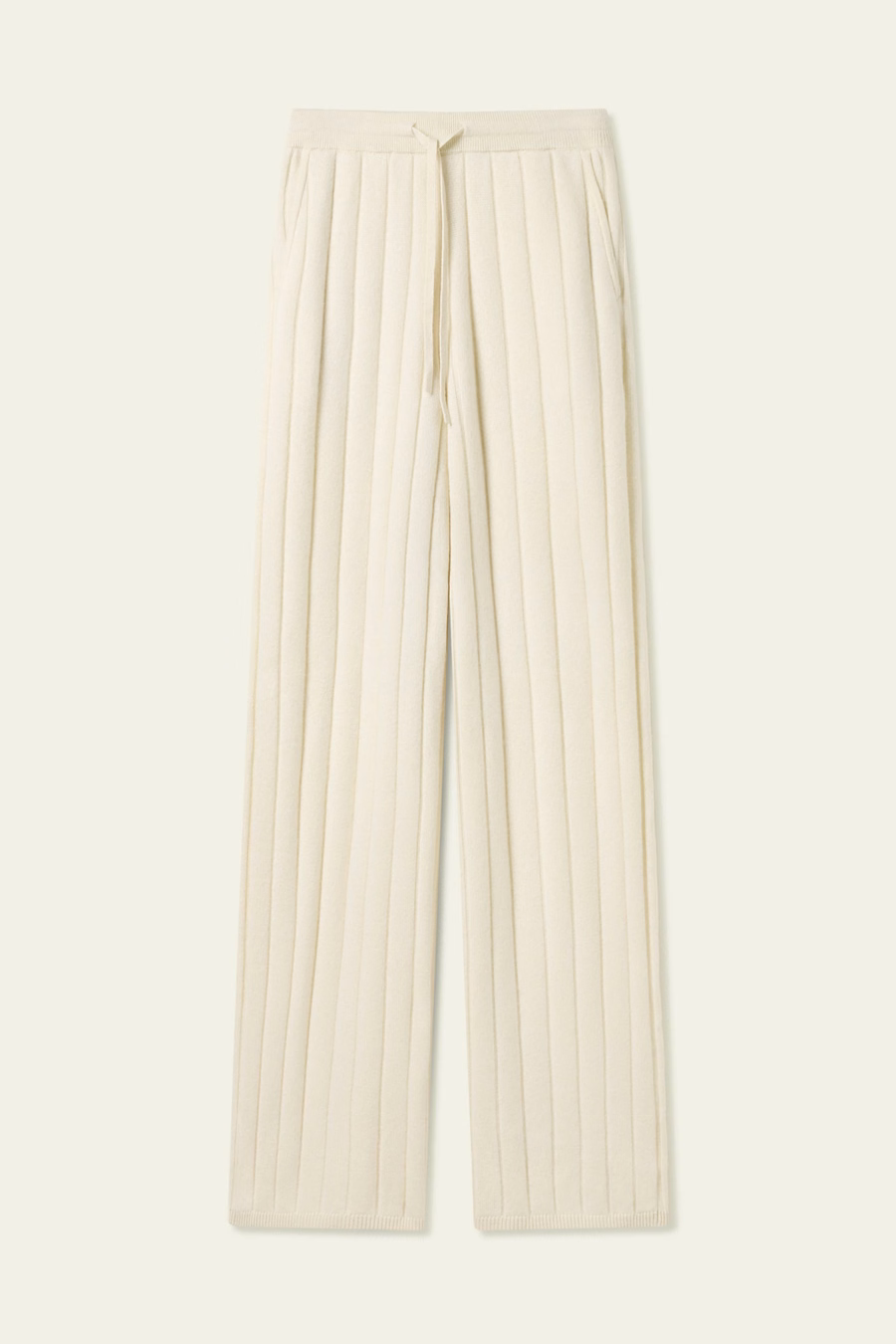 Ribbed Wide-Leg Pants