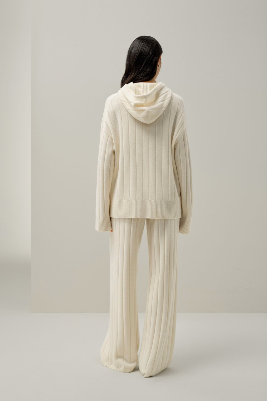 Ribbed Wide-Leg Pants