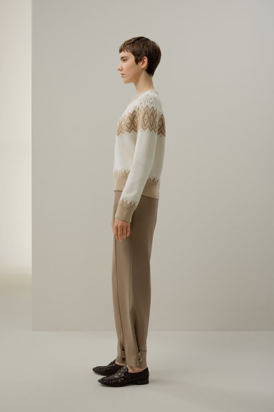 Wełniany sweter w wzorze Fair Isle