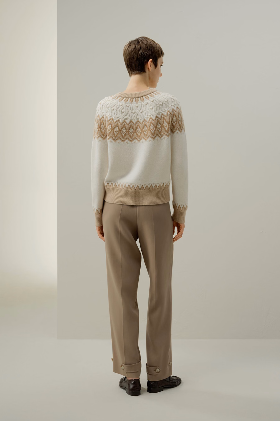 Wełniany sweter w wzorze Fair Isle