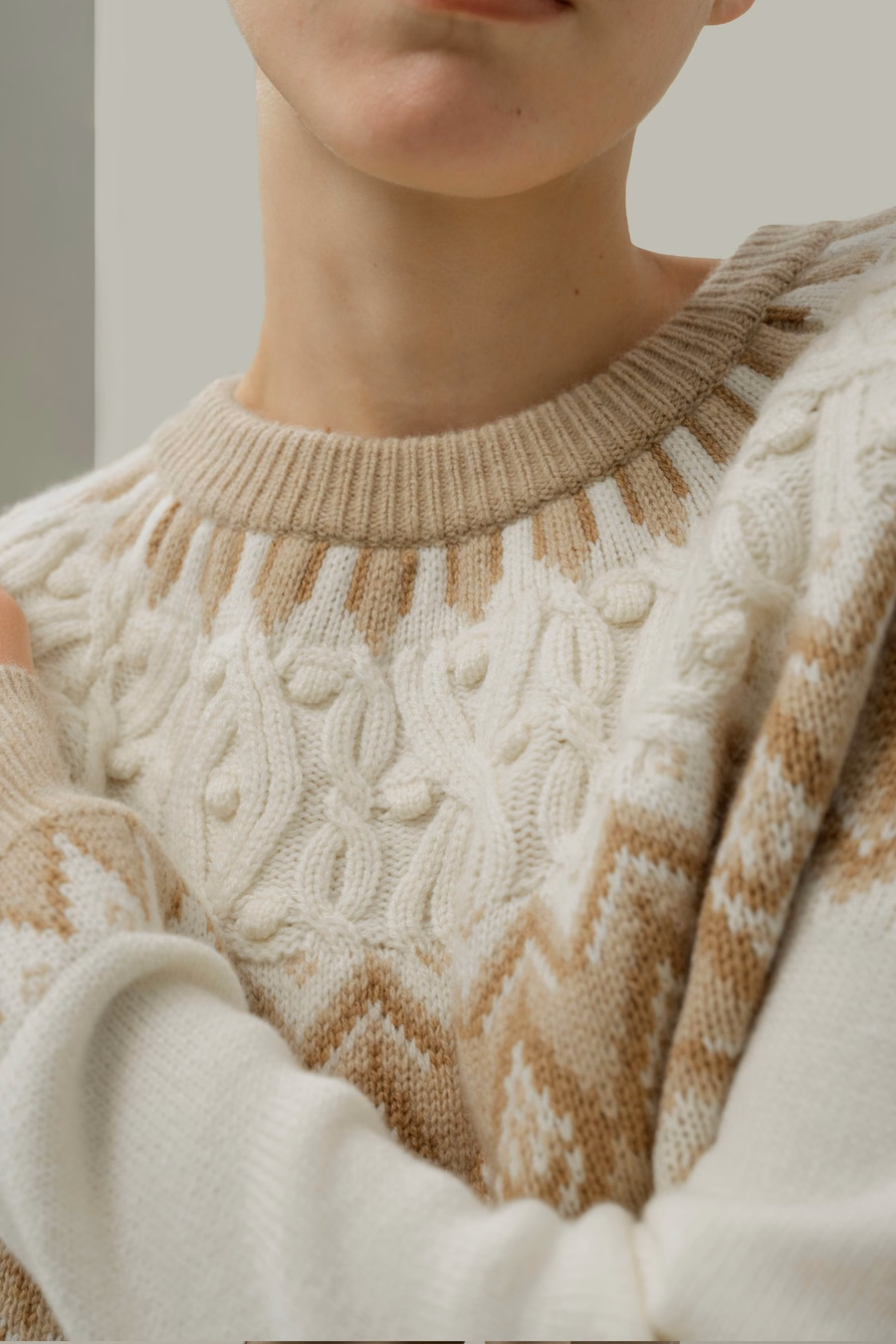 Wełniany sweter w wzorze Fair Isle