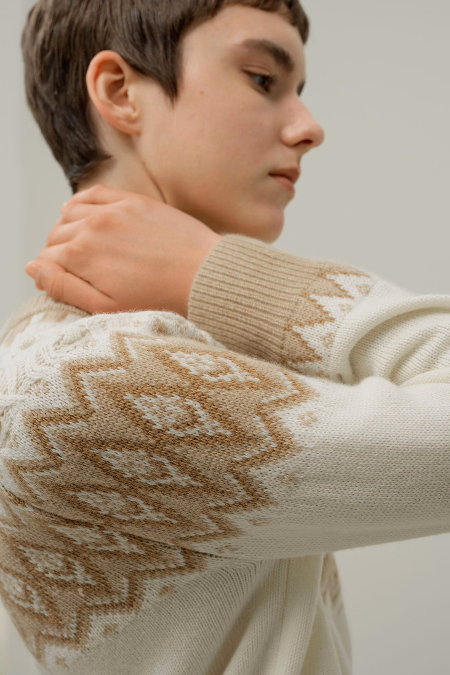 Wełniany sweter w wzorze Fair Isle
