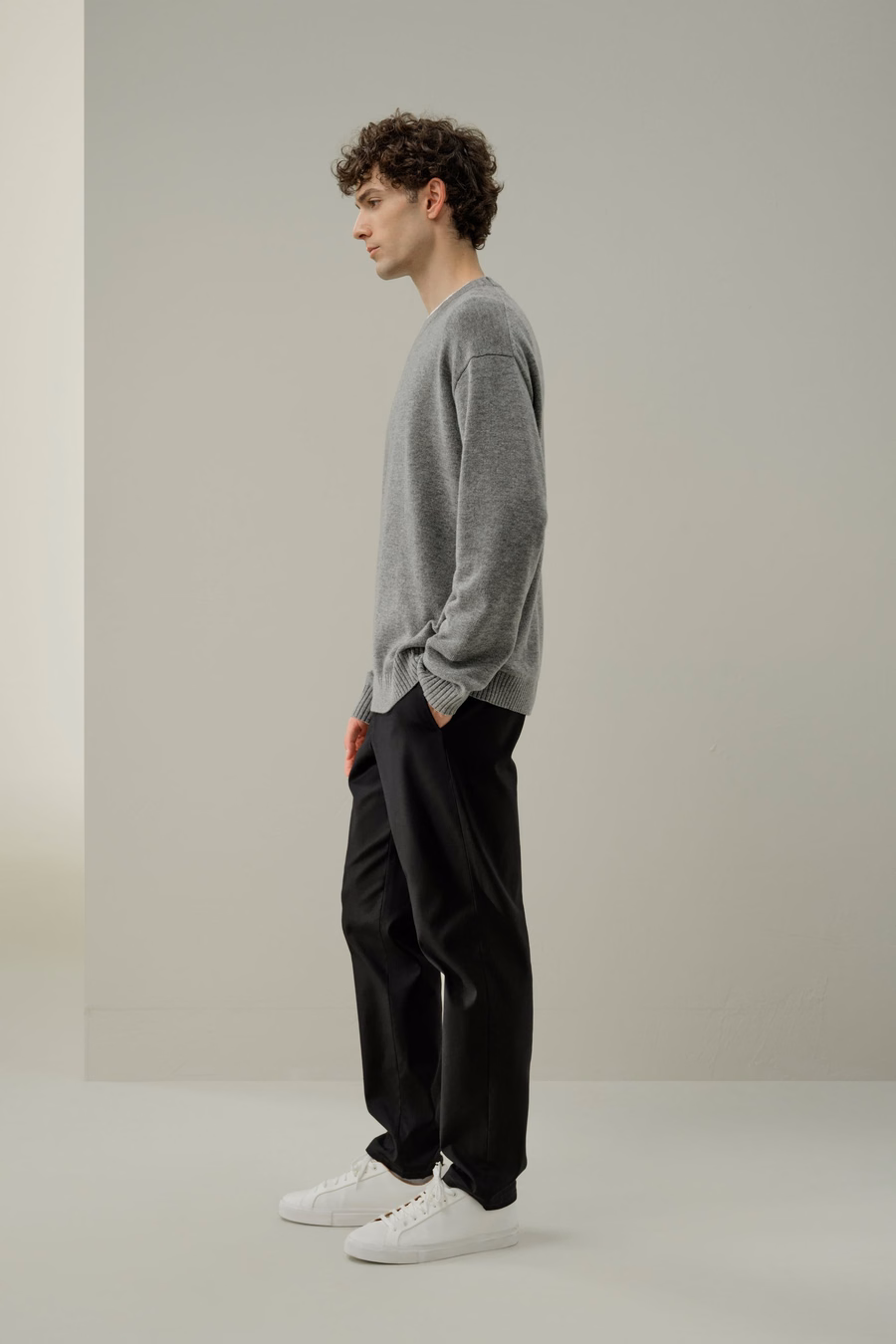 Sweter Crew Neck z wełny kaszmirowej