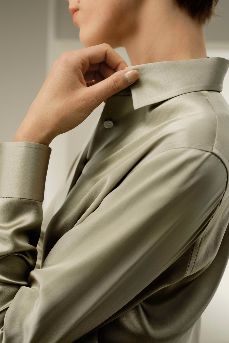 Timeless Silk Charmeuse Shirt