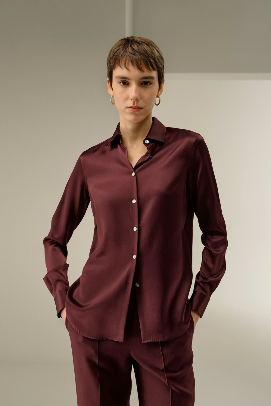 Timeless Silk Charmeuse Shirt