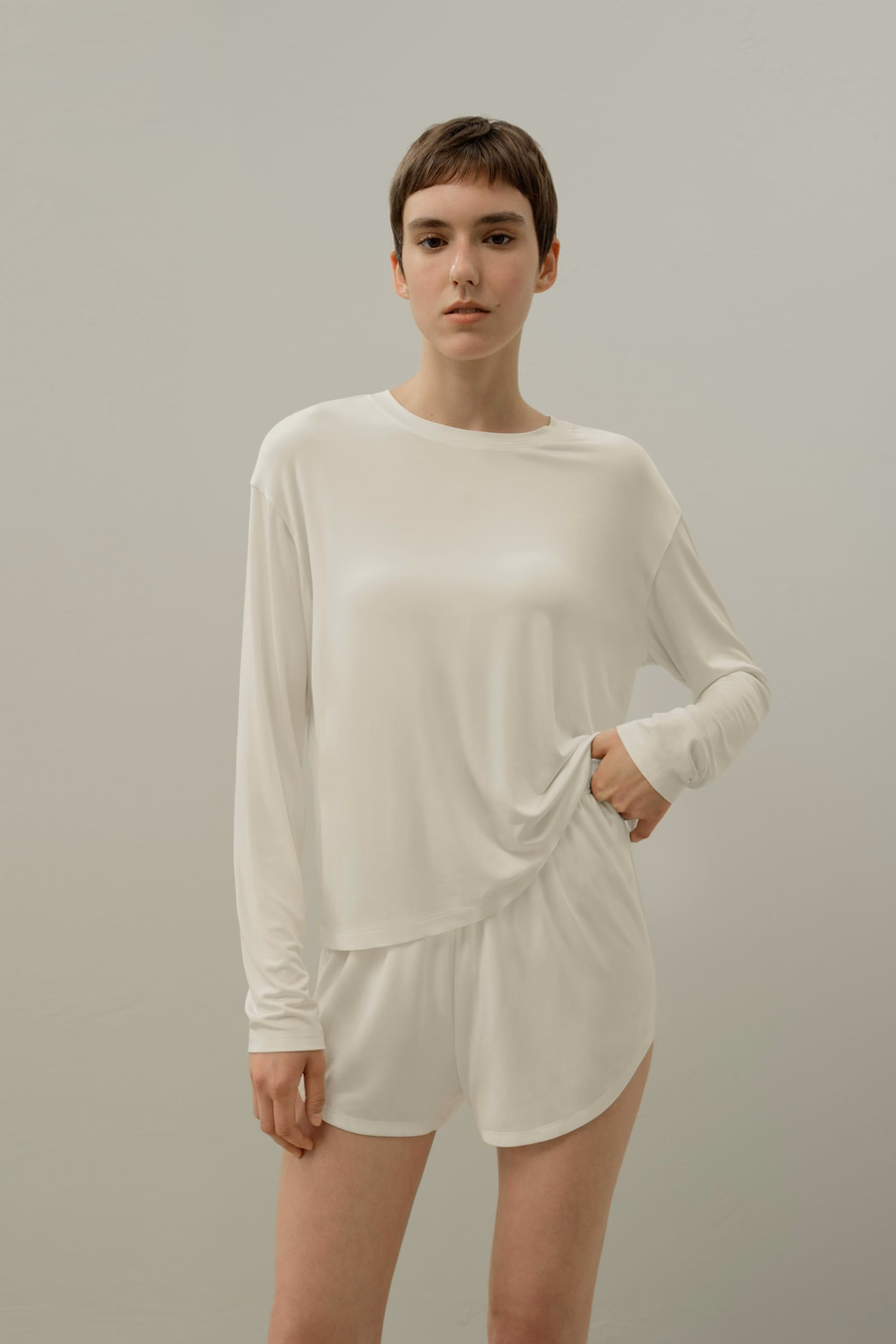 Jedwabna luźna bluzka Jersey Silk Breeze