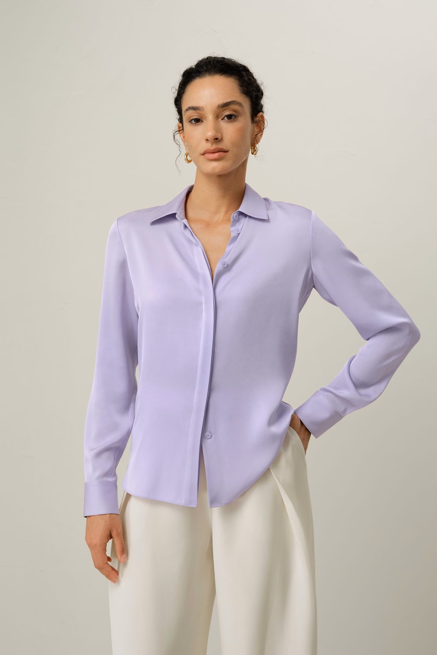 Stretch Double Georgette Shirt