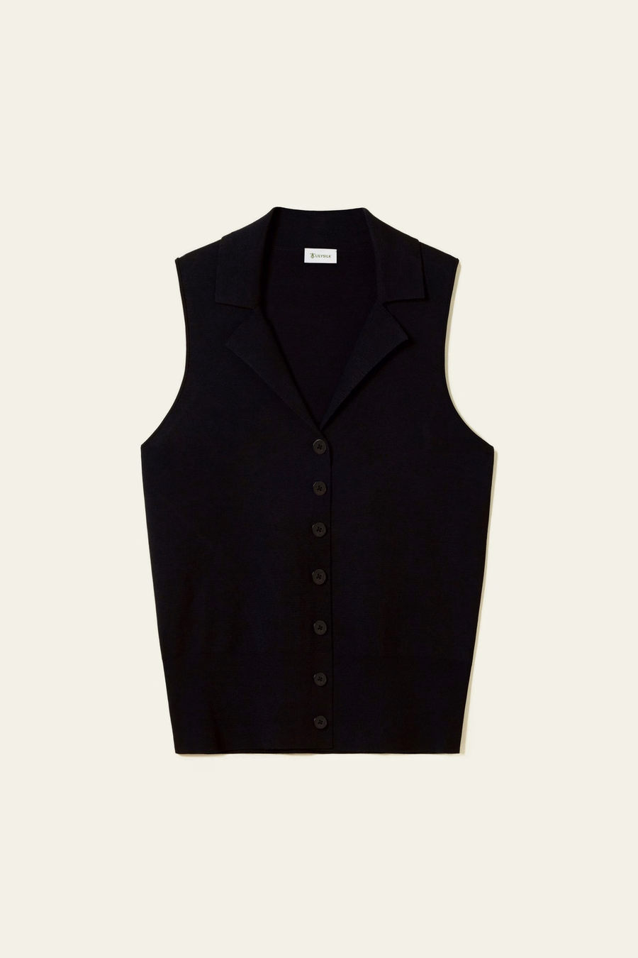Milano Knit Lapel Collar Silk Viscose Vest