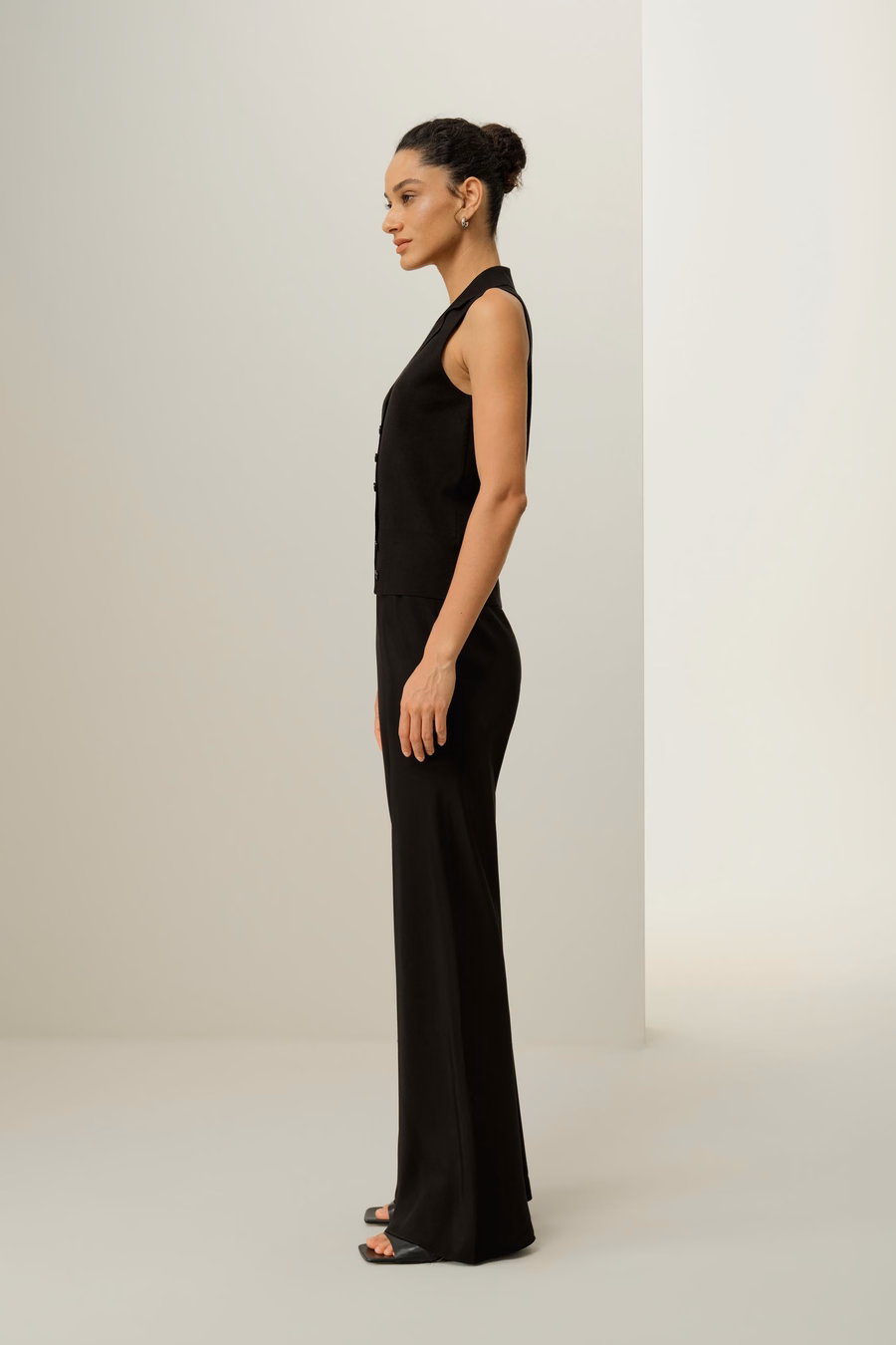 Milano Knit Lapel Collar Silk Viscose Vest