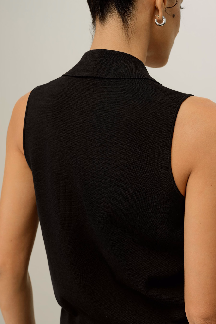 Milano Knit Lapel Collar Silk Viscose Vest
