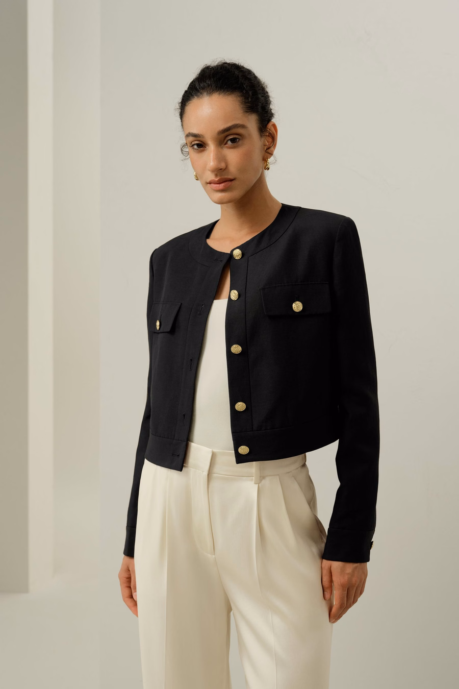 Mara Jacket in Silk Linen