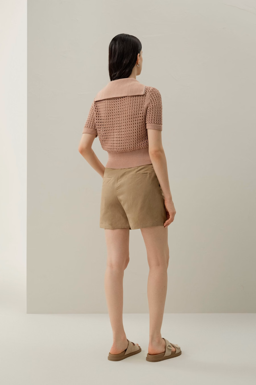 Kardigan Toscana Pointelle Knit z podwójnym zamkiem błyskawicznym