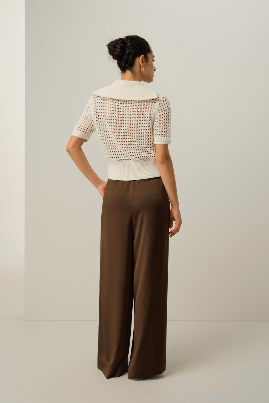 Kardigan Toscana Pointelle Knit z podwójnym zamkiem błyskawicznym