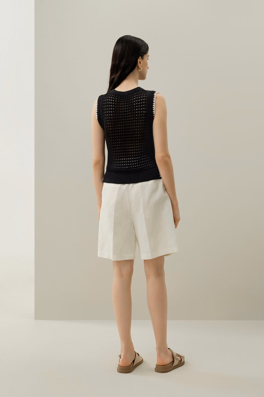 Toscana Pointelle Embroidered Vest
