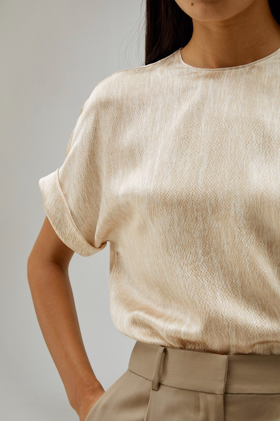 Pearl Satin Silk Top