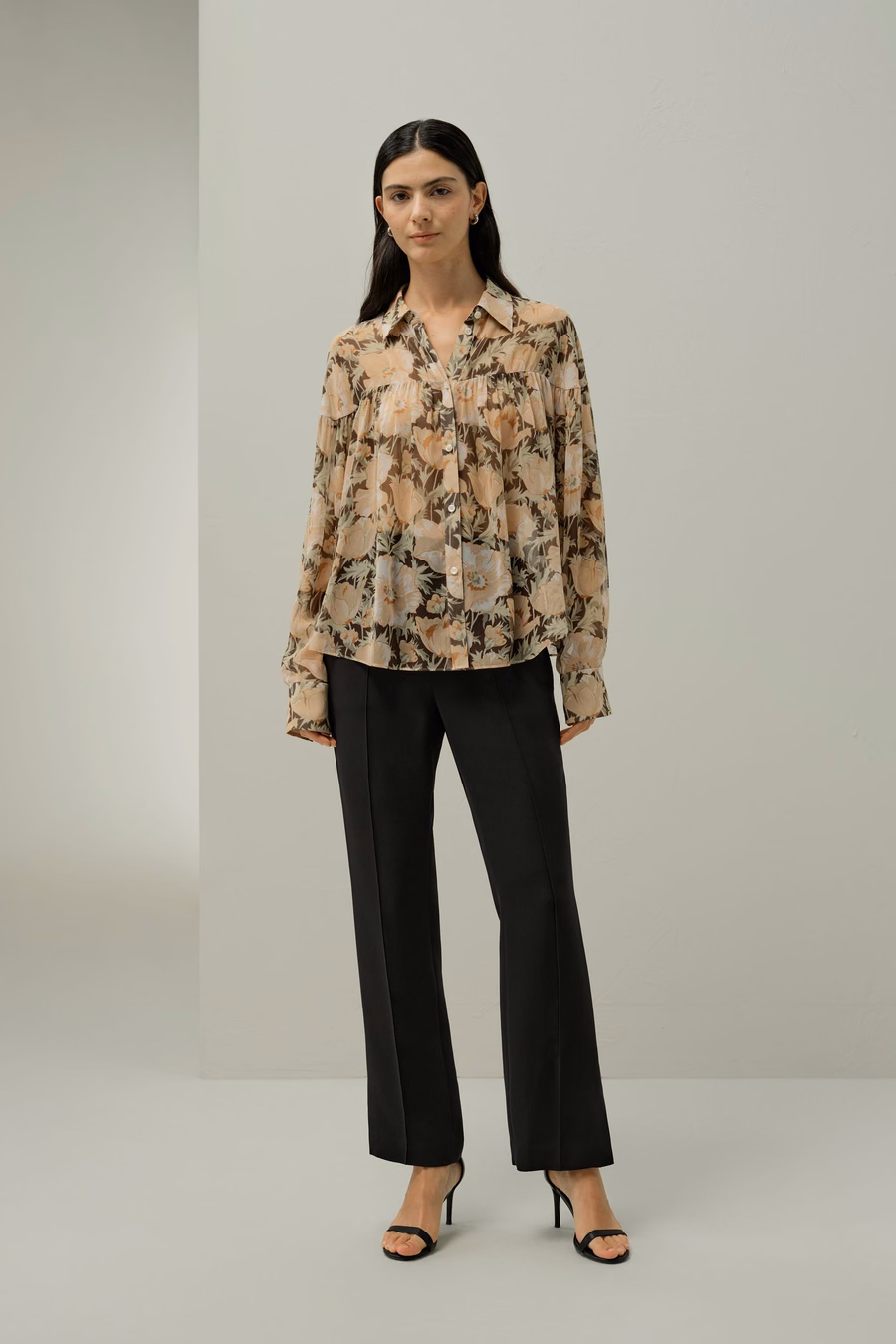 Bluza jedwabna Poppy Parade - Wykonana z tkaniny Liberty