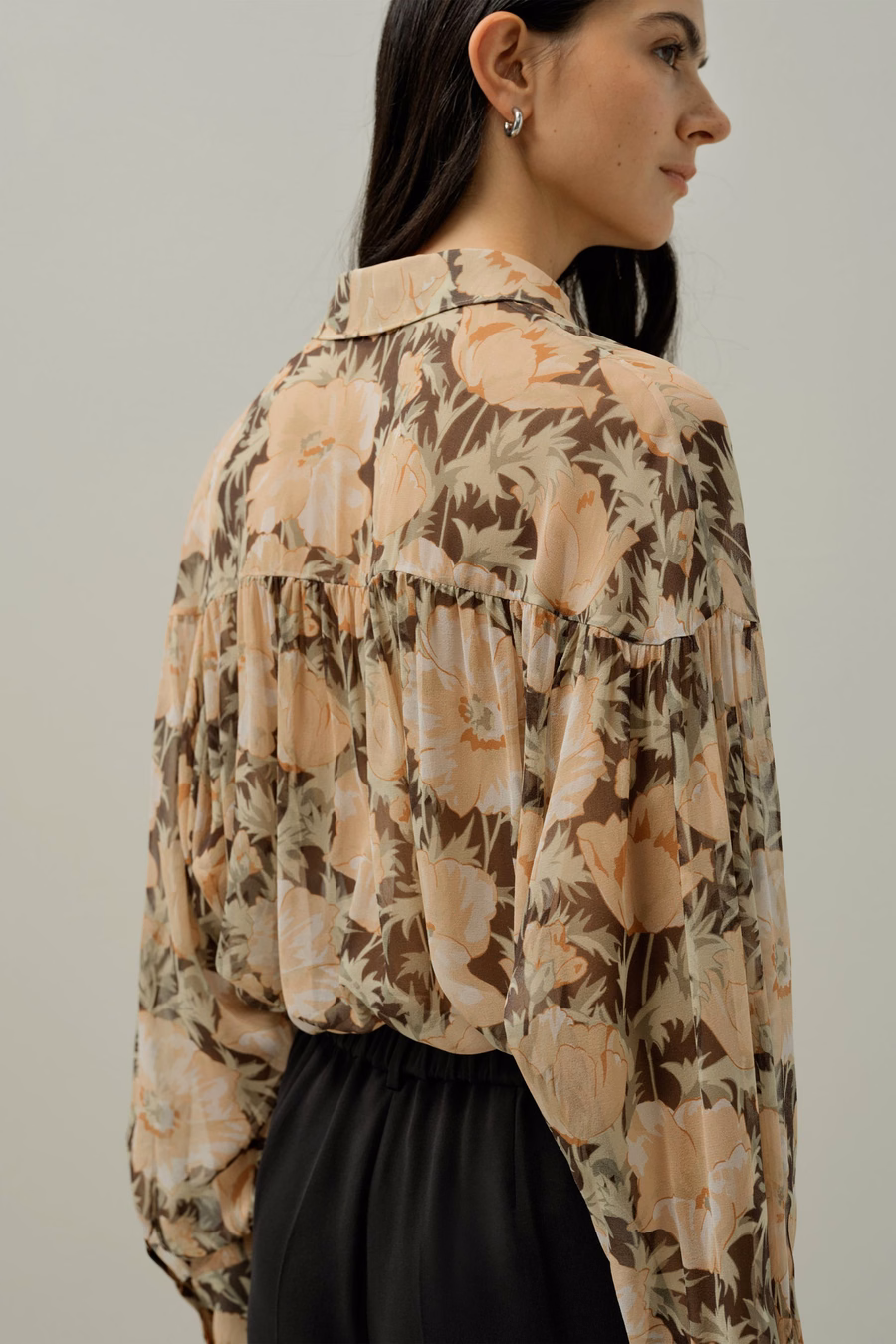 Bluza jedwabna Poppy Parade - Wykonana z tkaniny Liberty