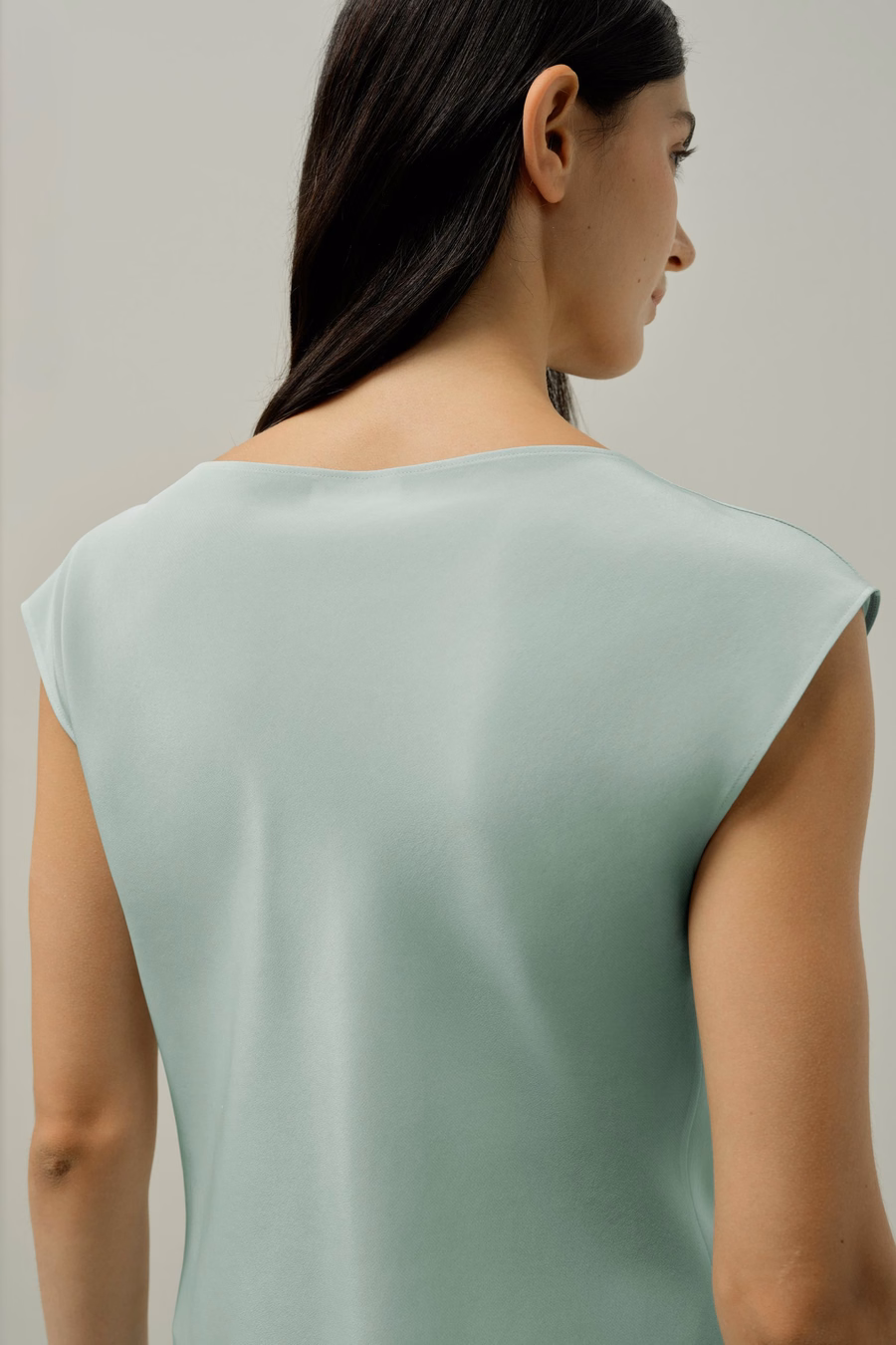 Silk Cowl Neck Top