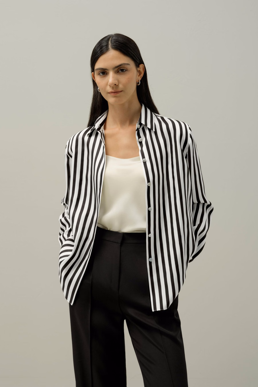 LILYSILK X LYDIA TOMLINSON Koszula w paski Audrey