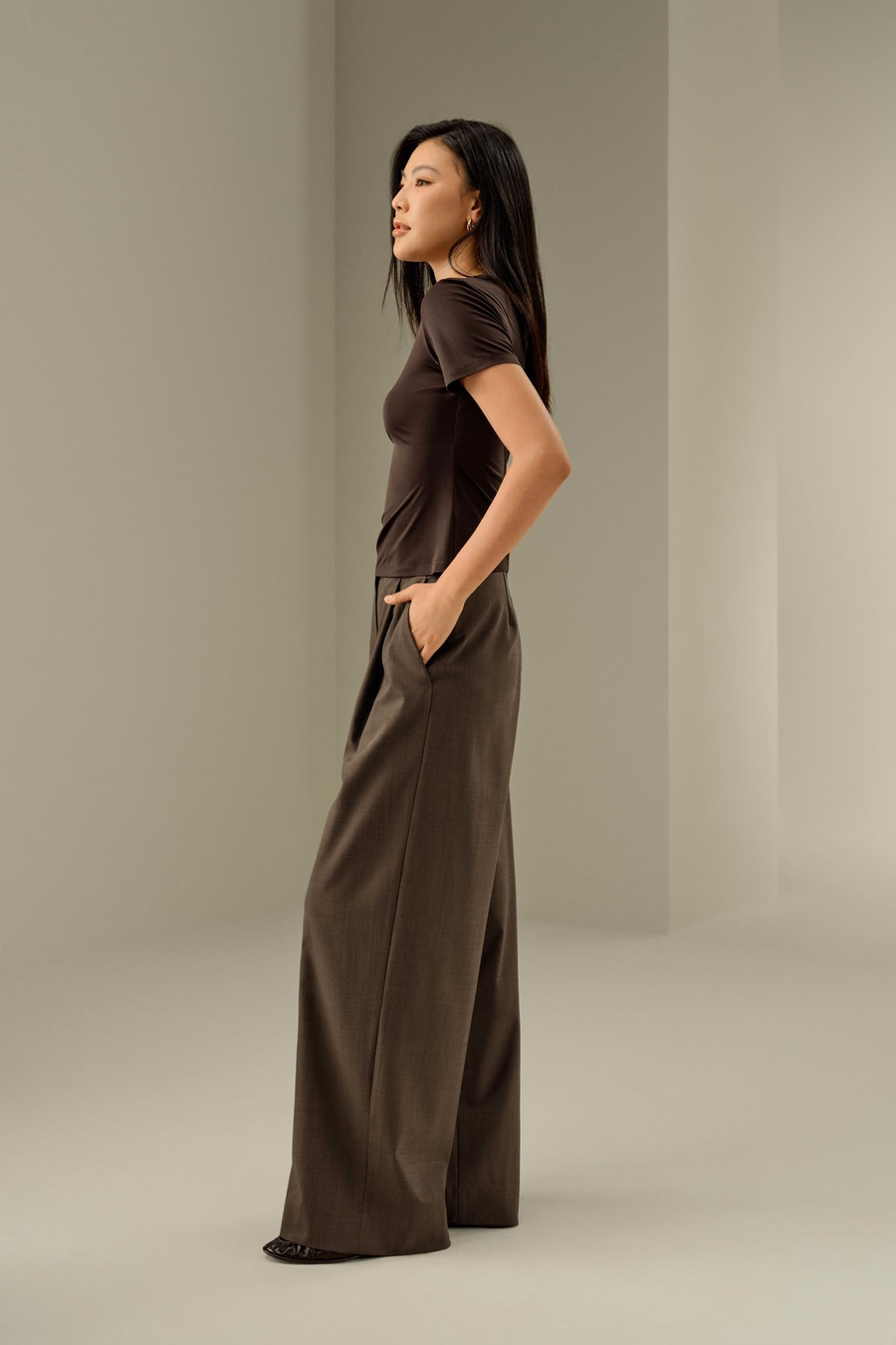 Slim Fitted Silk Jersey Tee