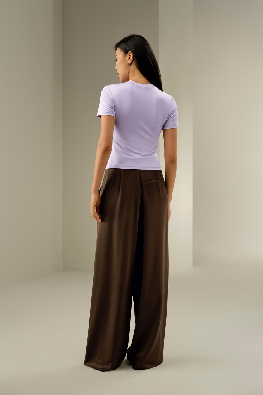 Slim Fitted Silk Jersey Tee