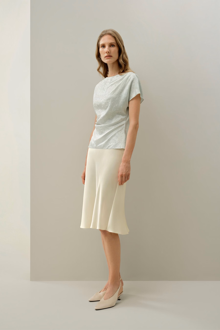 Top z jedwabiu YING Jacquard