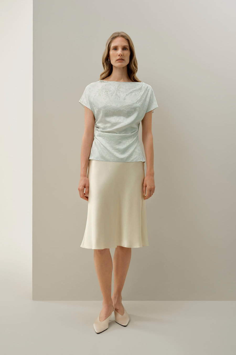 Top z jedwabiu YING Jacquard