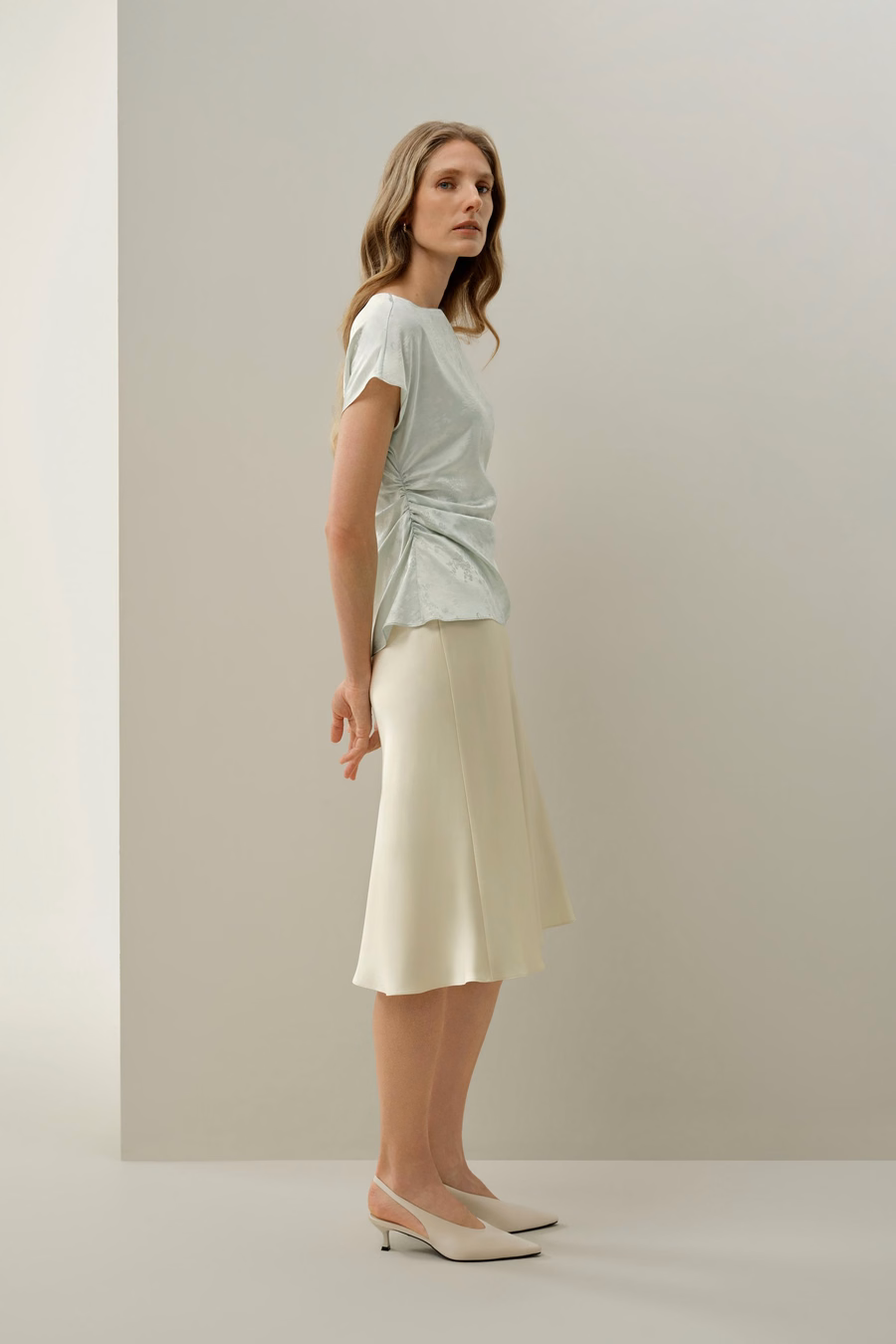 Top z jedwabiu YING Jacquard