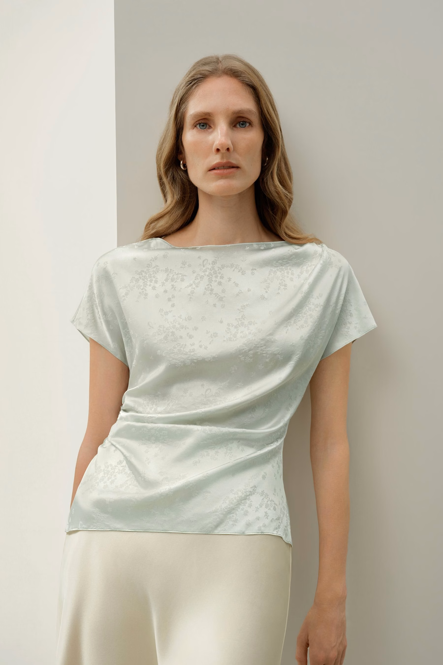 Top z jedwabiu YING Jacquard