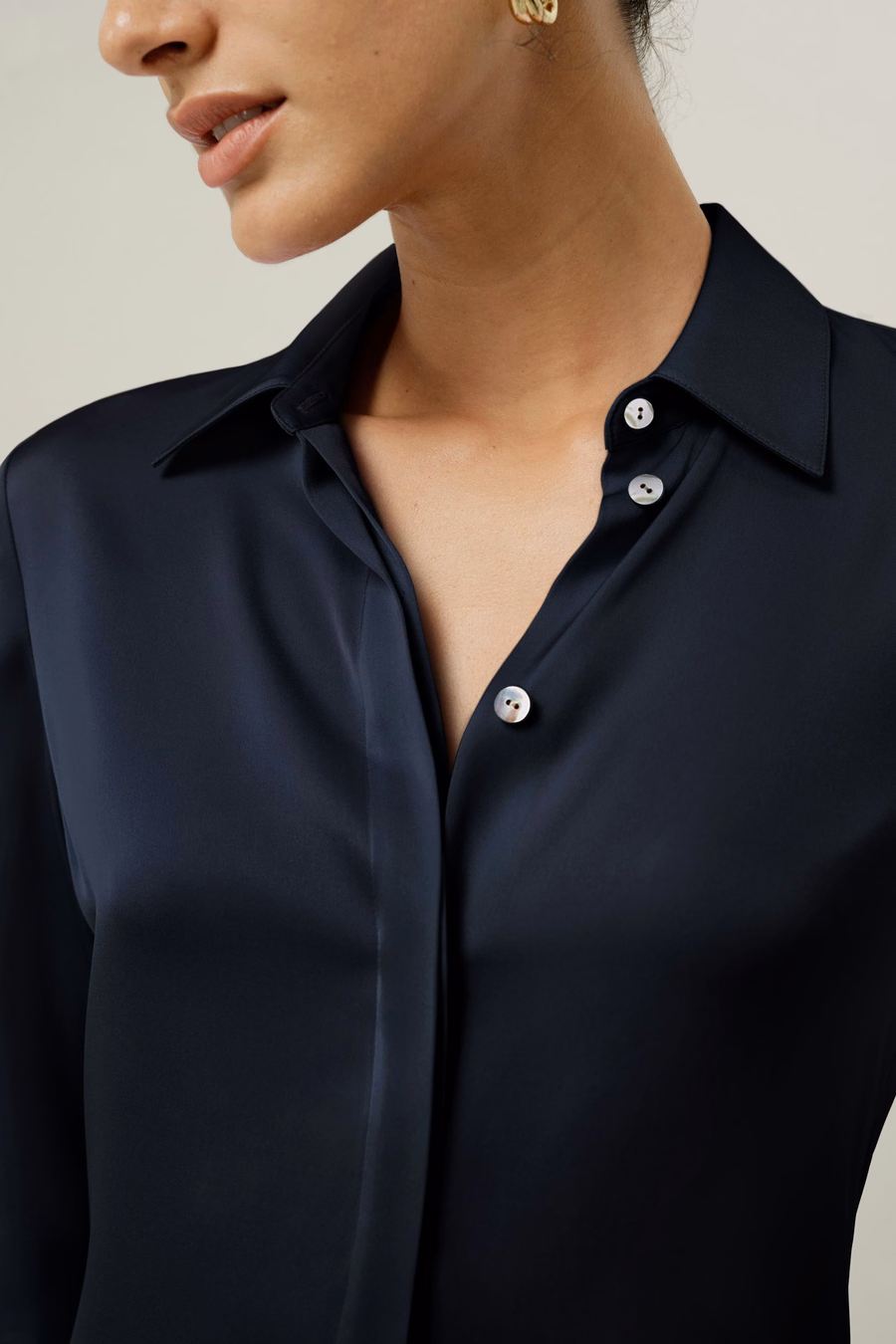 Stretch Double Georgette Shirt