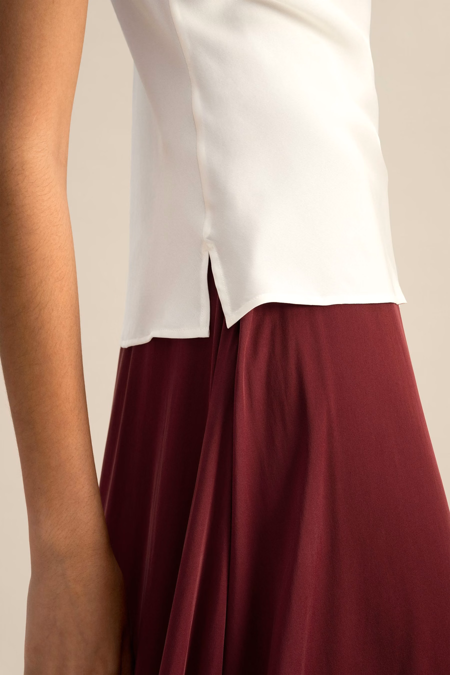 Wide-Legged Silk Fig Pants