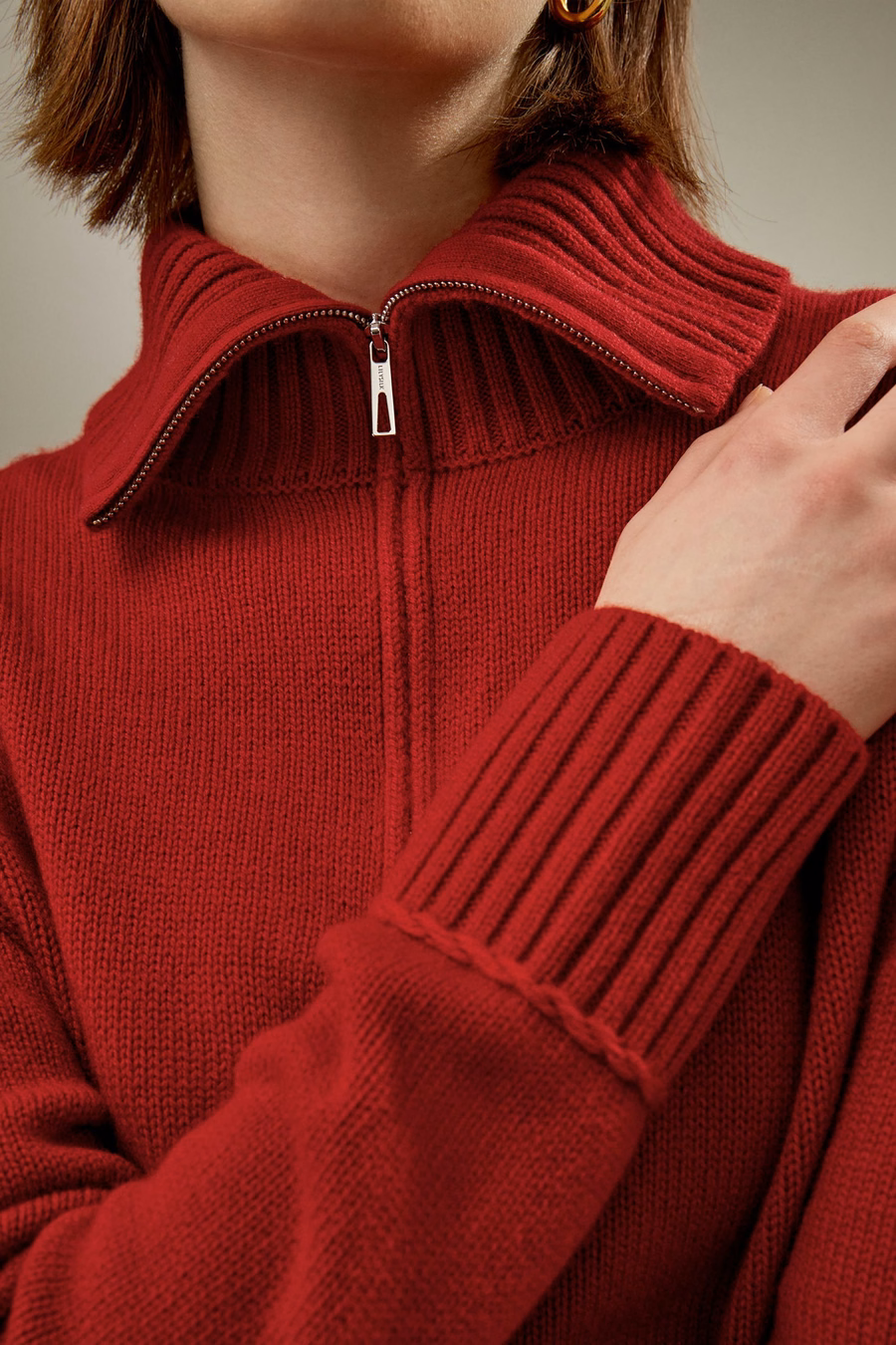 Relaksujący sweter z wełny i kaszmiru