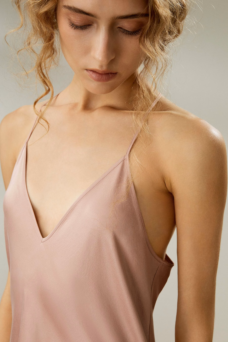 Minimalist Silk Suede Maxi Nightdress
