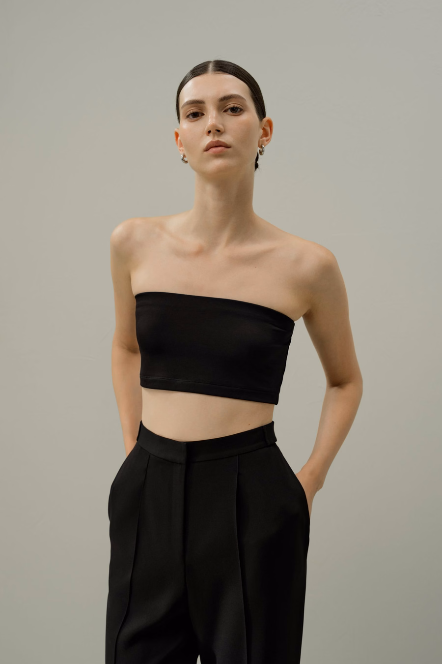 Jedwabny top bandeau Breeze