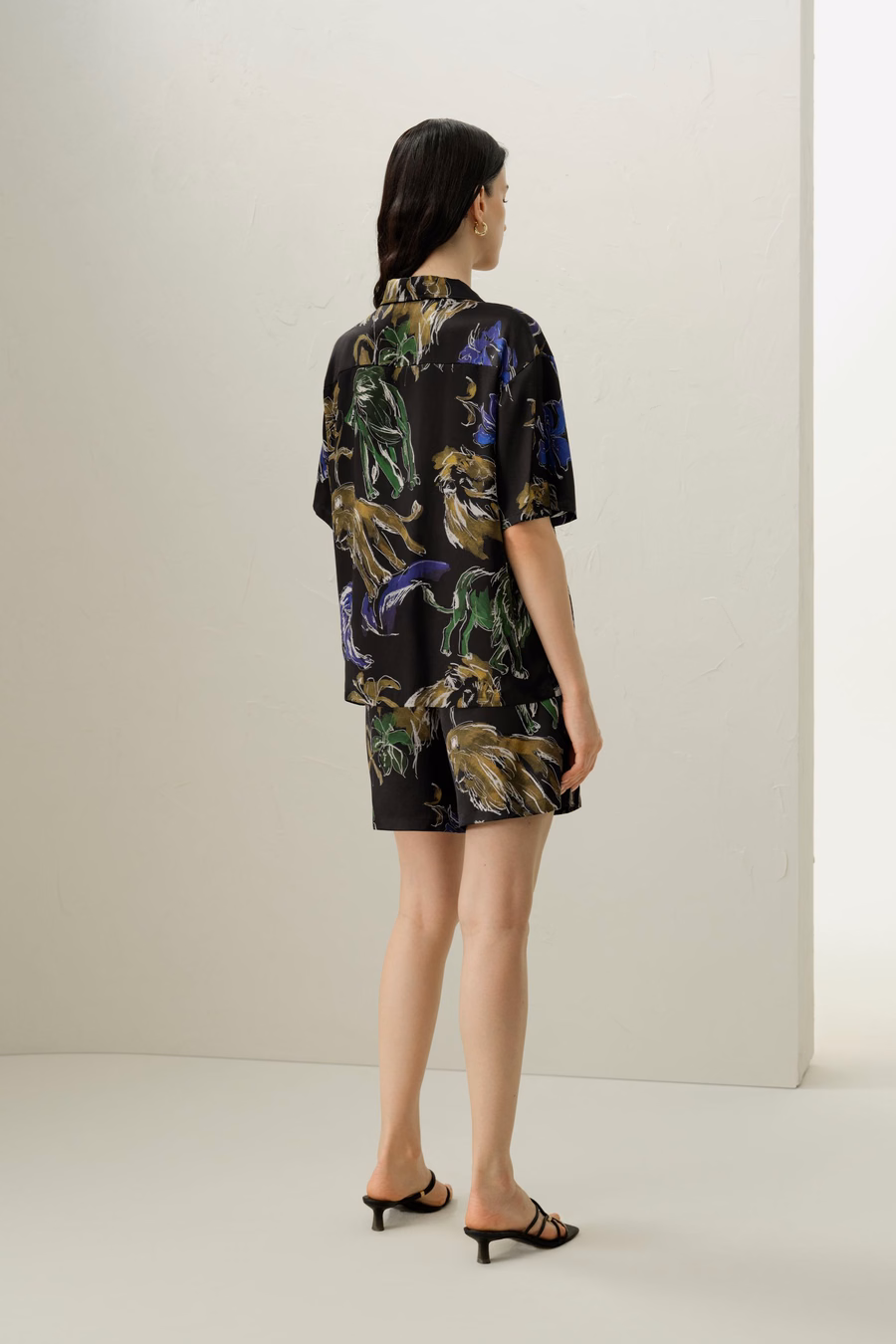 Leo Zodiac Short Silk Pajama Set