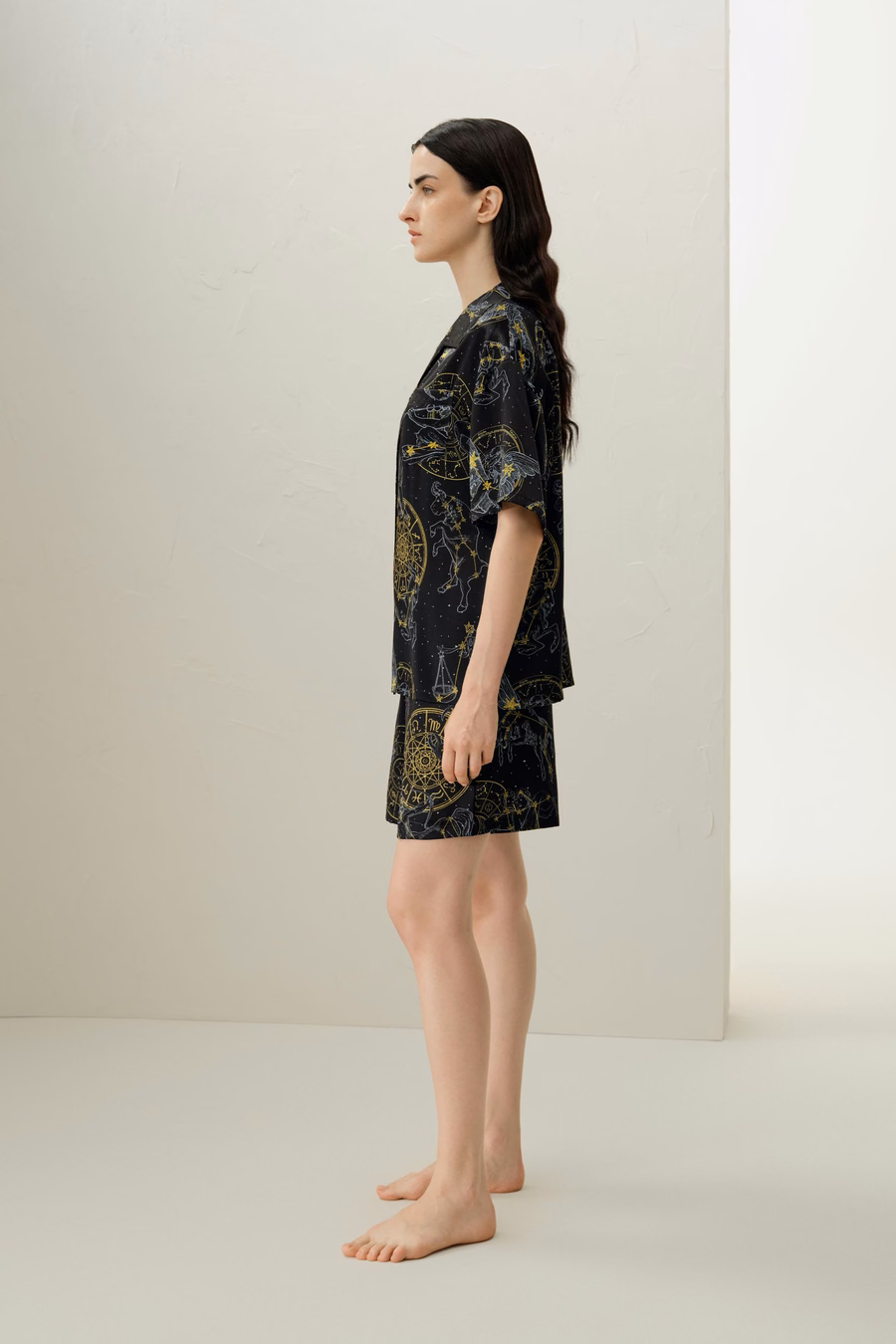 Virgo Zodiac Silk Pajama Short Set