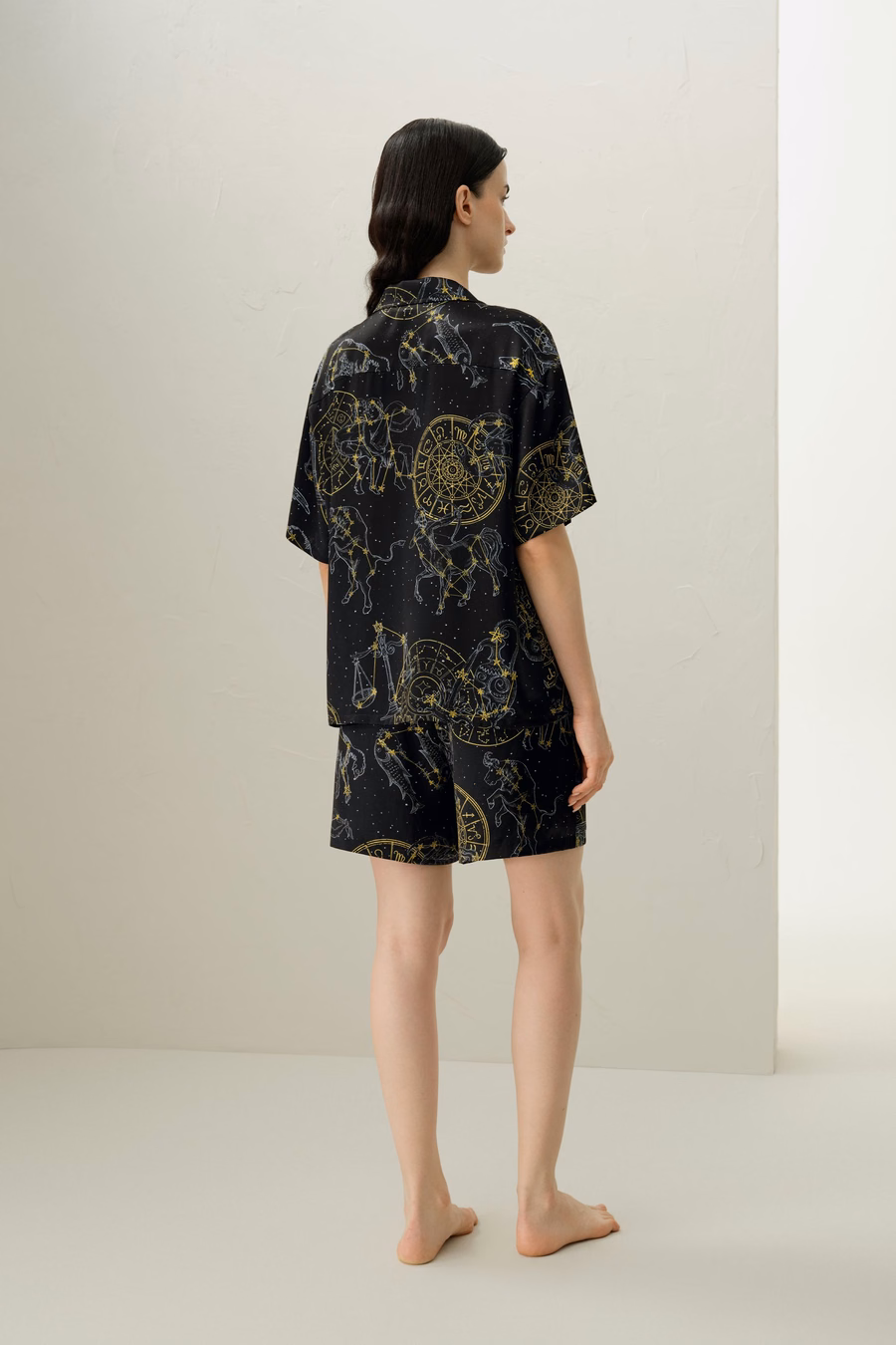 Virgo Zodiac Silk Pajama Short Set