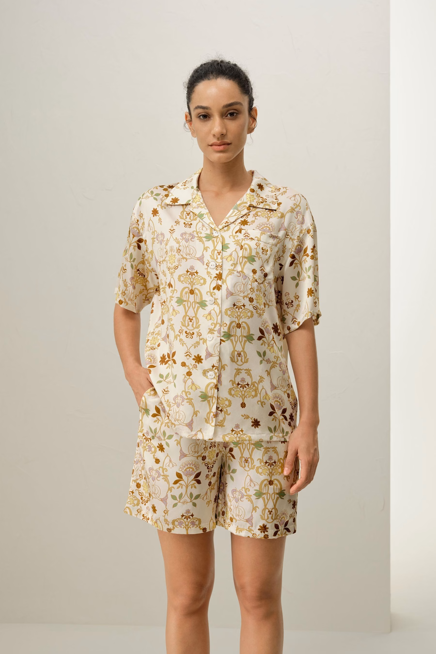 Capricorn Zodiac Short Silk Pajama Set