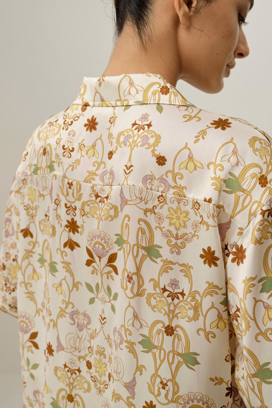Capricorn Zodiac Short Silk Pajama Set