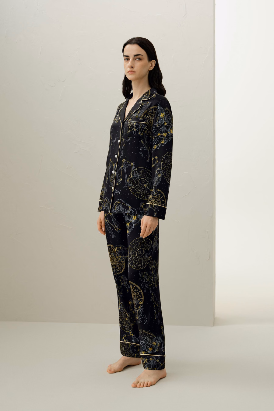 Virgo Zodiac Classic Silk Pajama Set
