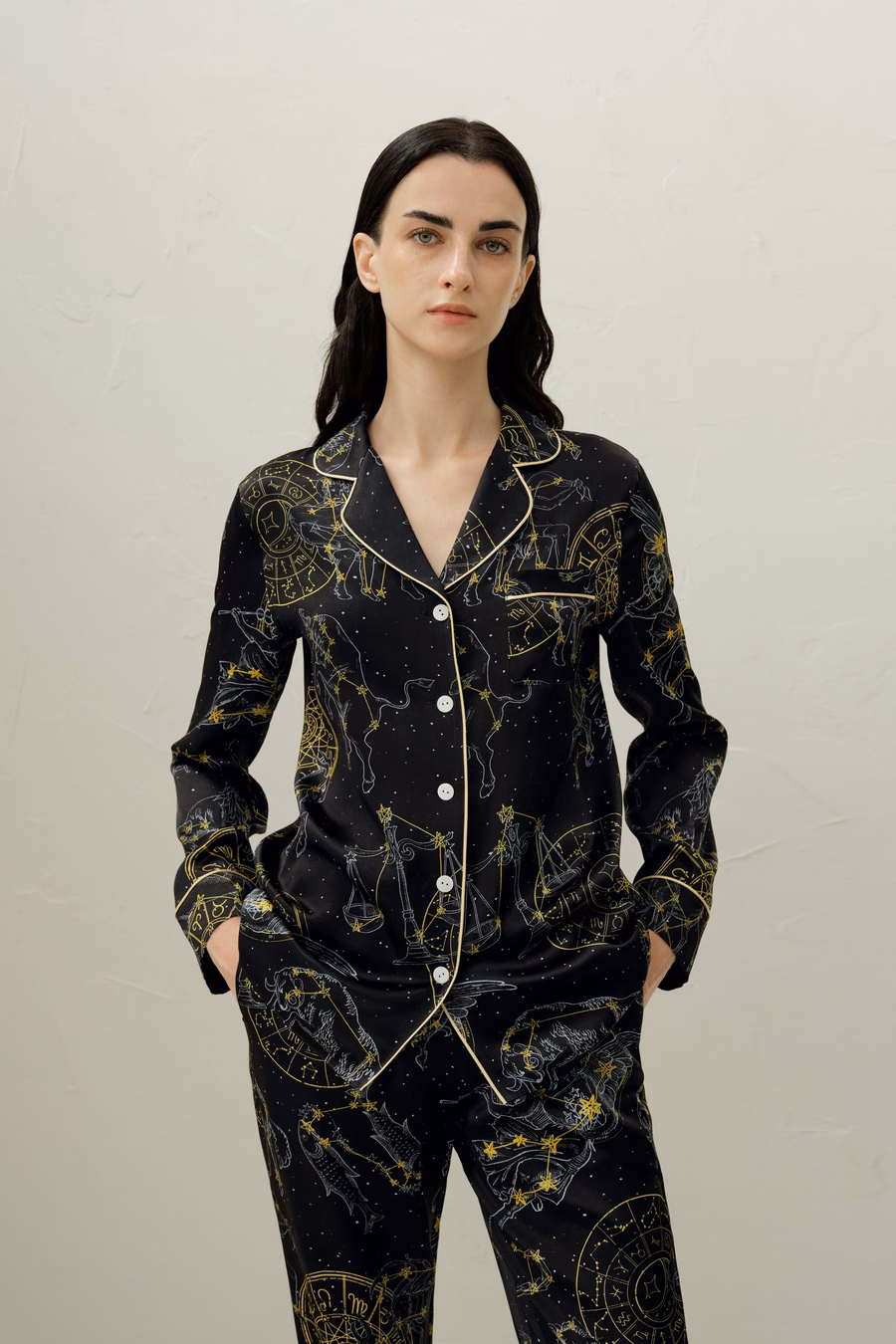 Virgo Zodiac Classic Silk Pajama Set