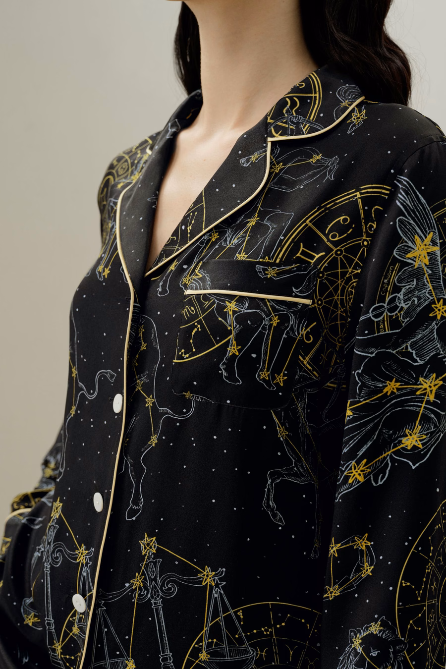 Virgo Zodiac Classic Silk Pajama Set