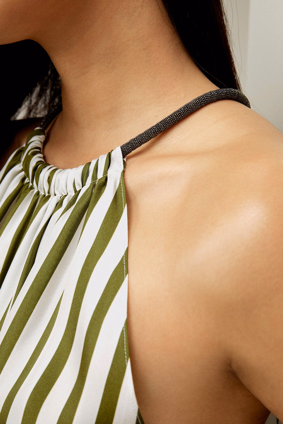 Jedwabna bluzka typu halter