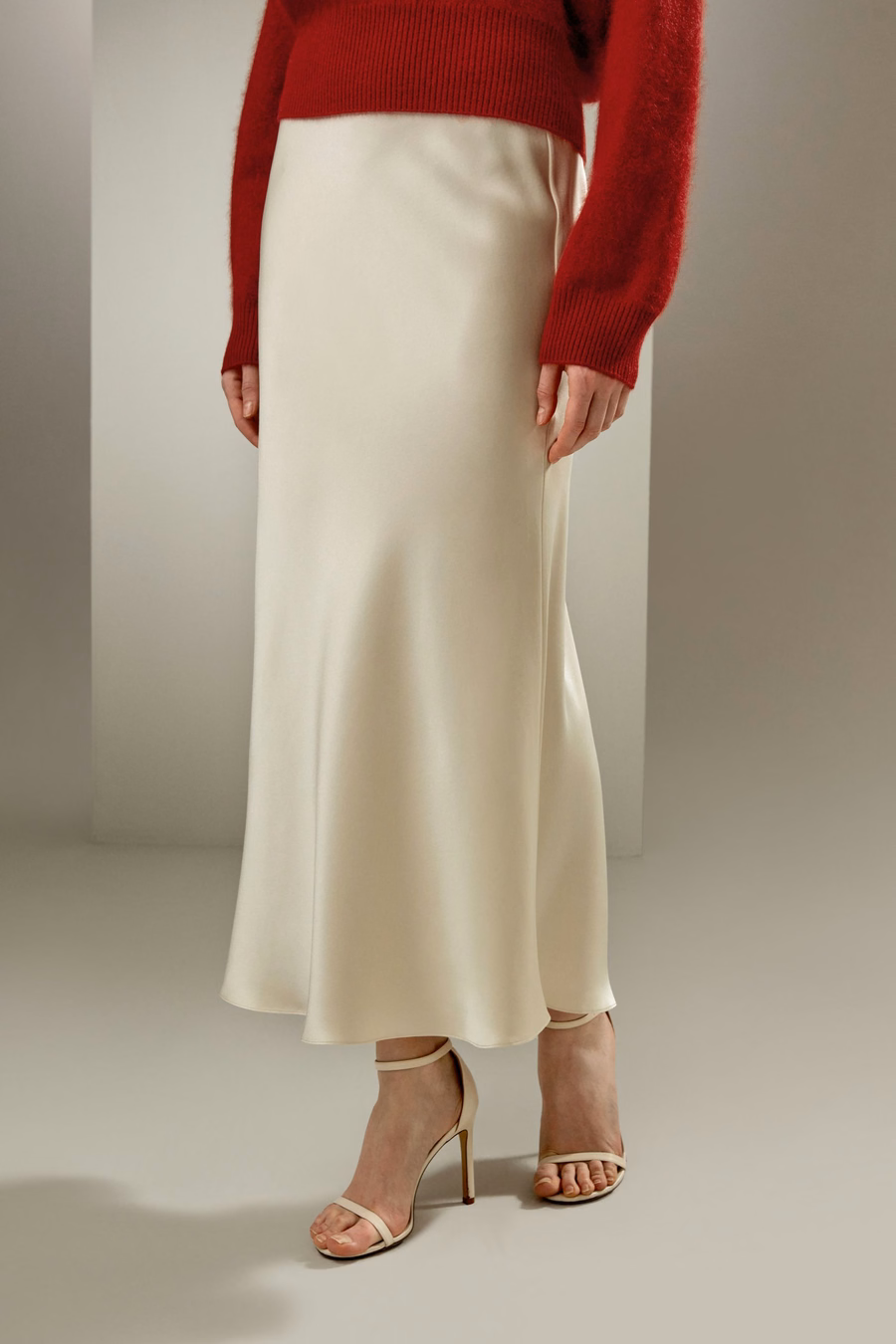Silk Maxi Skirt with Flare Hem