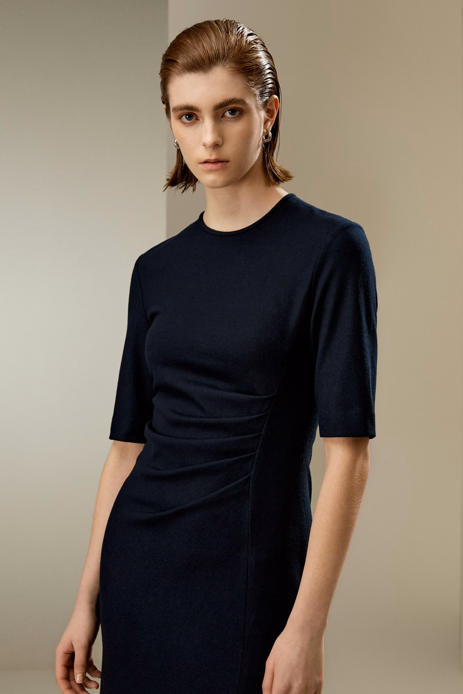 Twist Front Sheath Dress