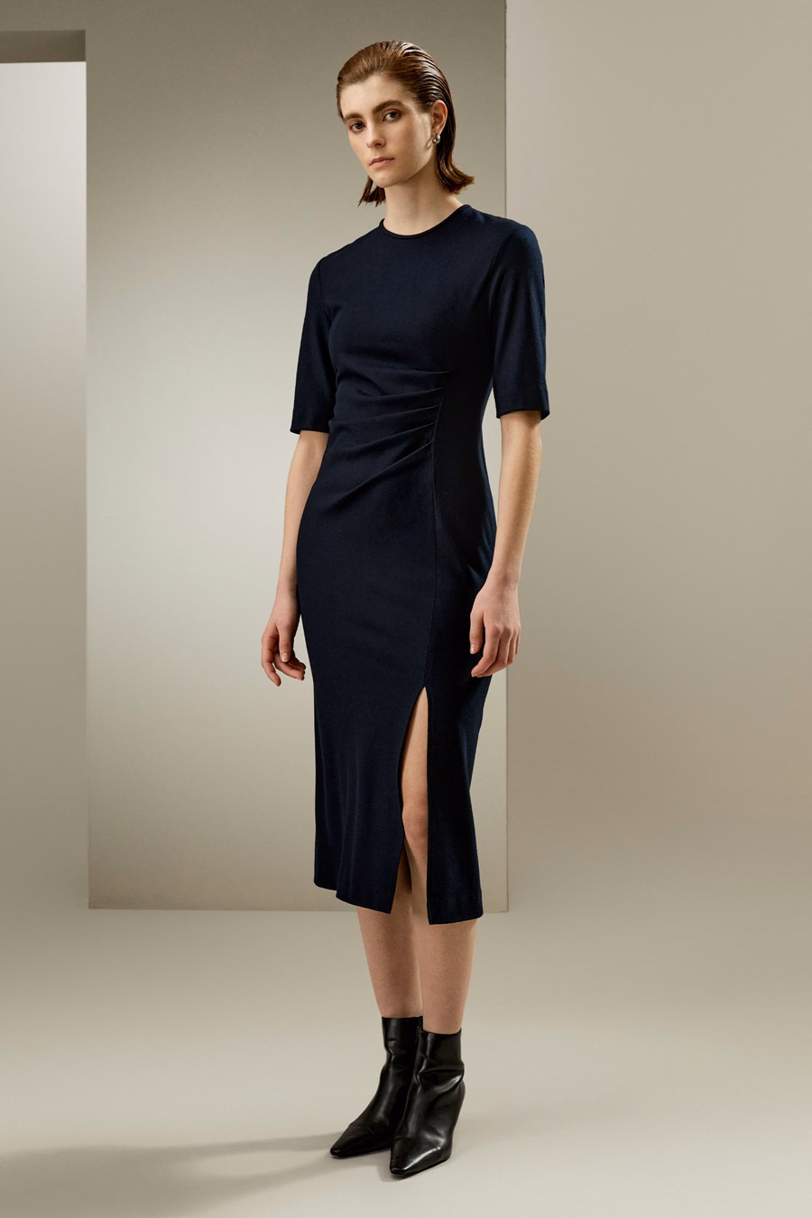 Twist Front Sheath Dress