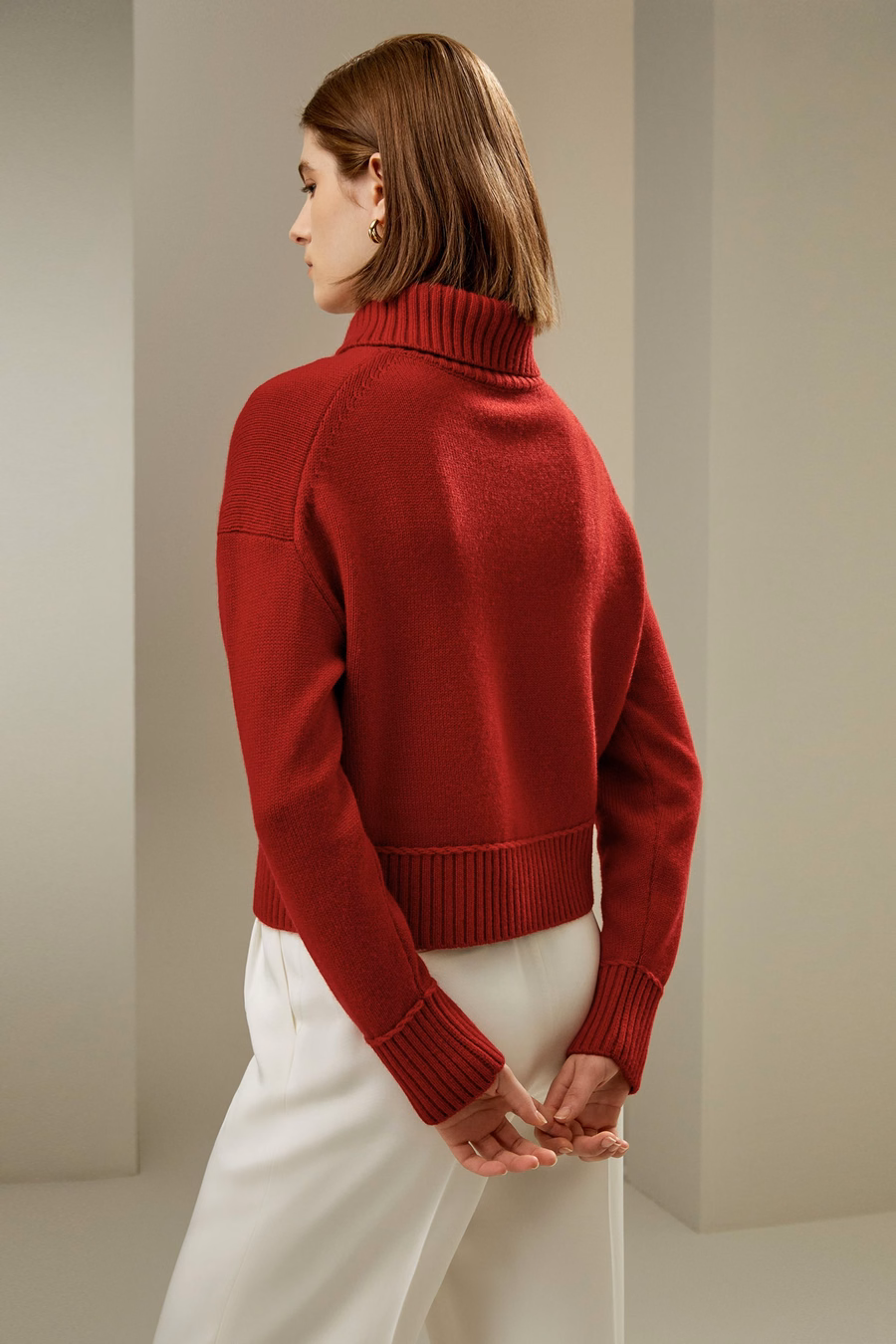 Relaksujący sweter z wełny i kaszmiru